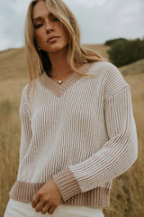 Glinda Knit Sweater in Brown FINAL SALE