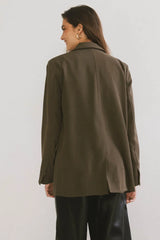 Crystal Blazer in Olive FINAL SALE