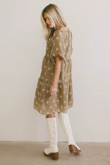 Marco Embroidered Mini Dress FINAL SALE