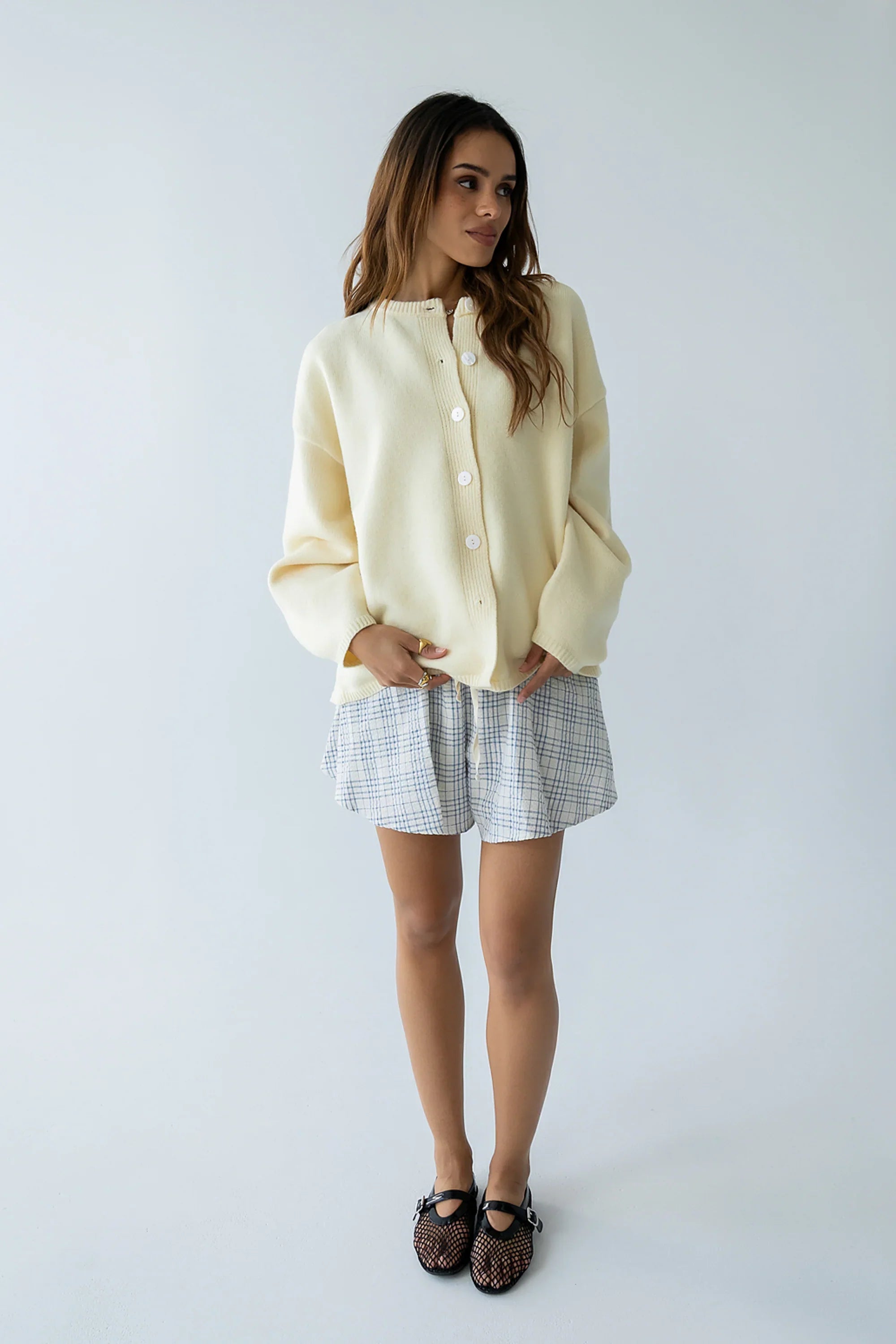 Kaia Knit Cardigan in Butter Yellow