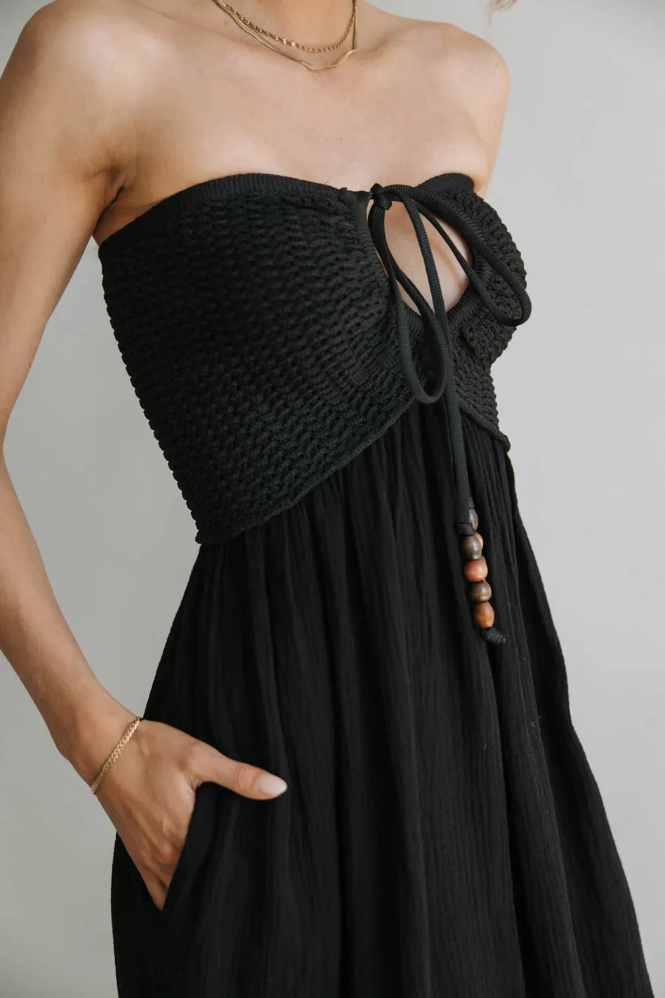 Kyra Crocheted Halter Dress FINAL SALE