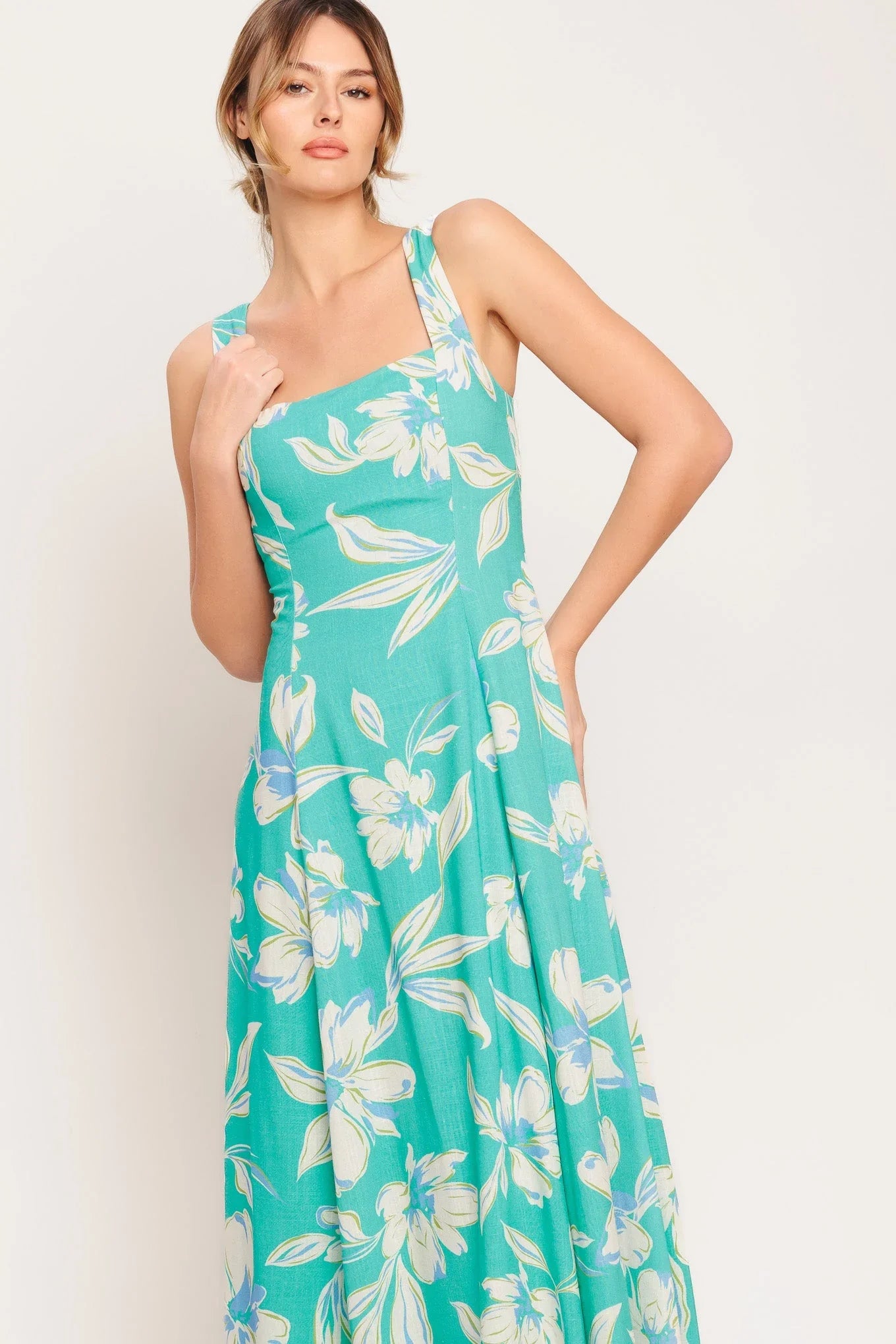 AQUA DAYDREAMS MIDI DRESS