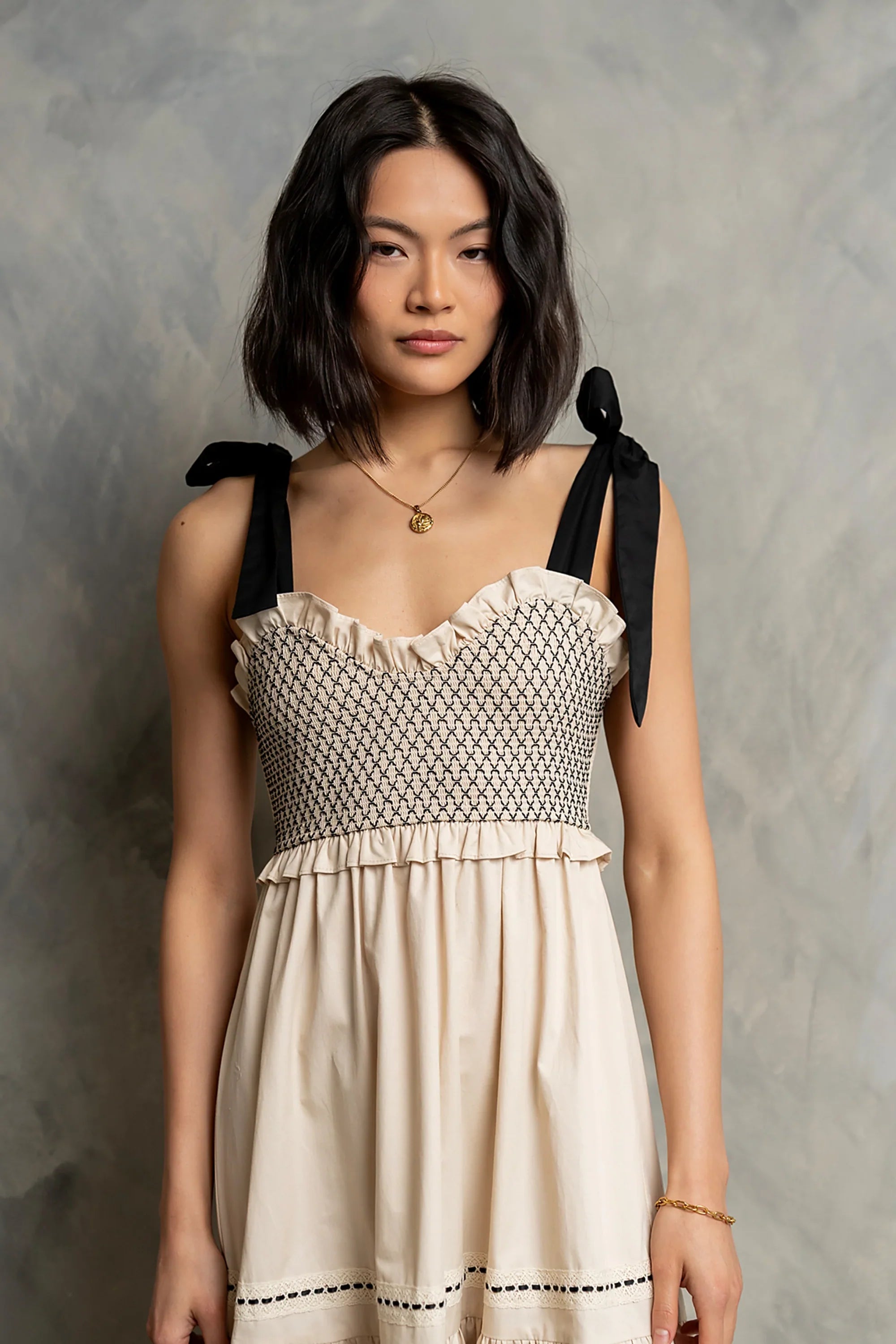 Mollie Tiered Maxi Dress in Ivory