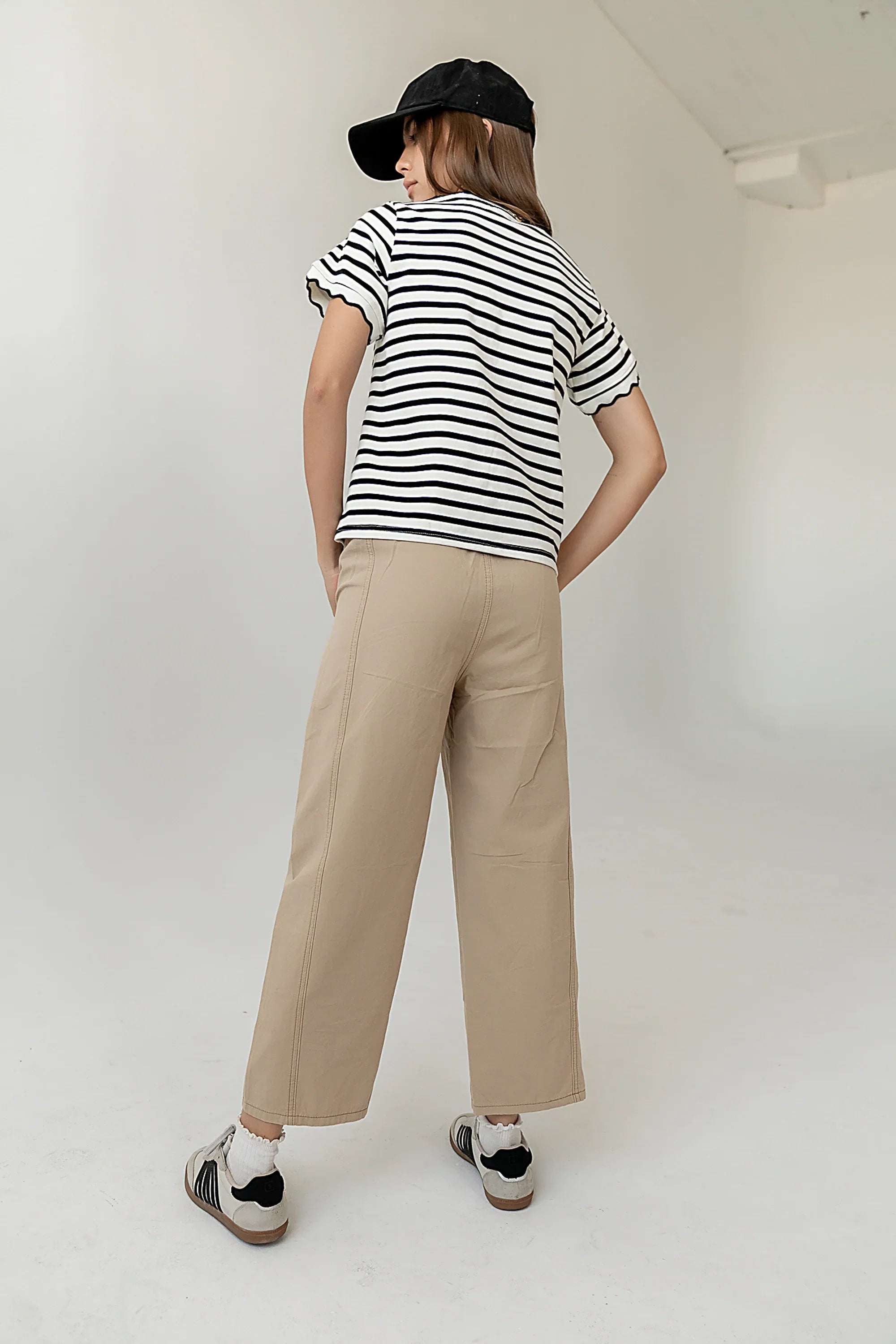 Walker Scalloped Top in Black