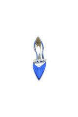 Party Pearl Strap Pointed Toe Satin High Heels