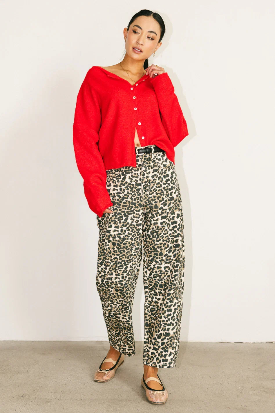 Maci Cardigan in Red