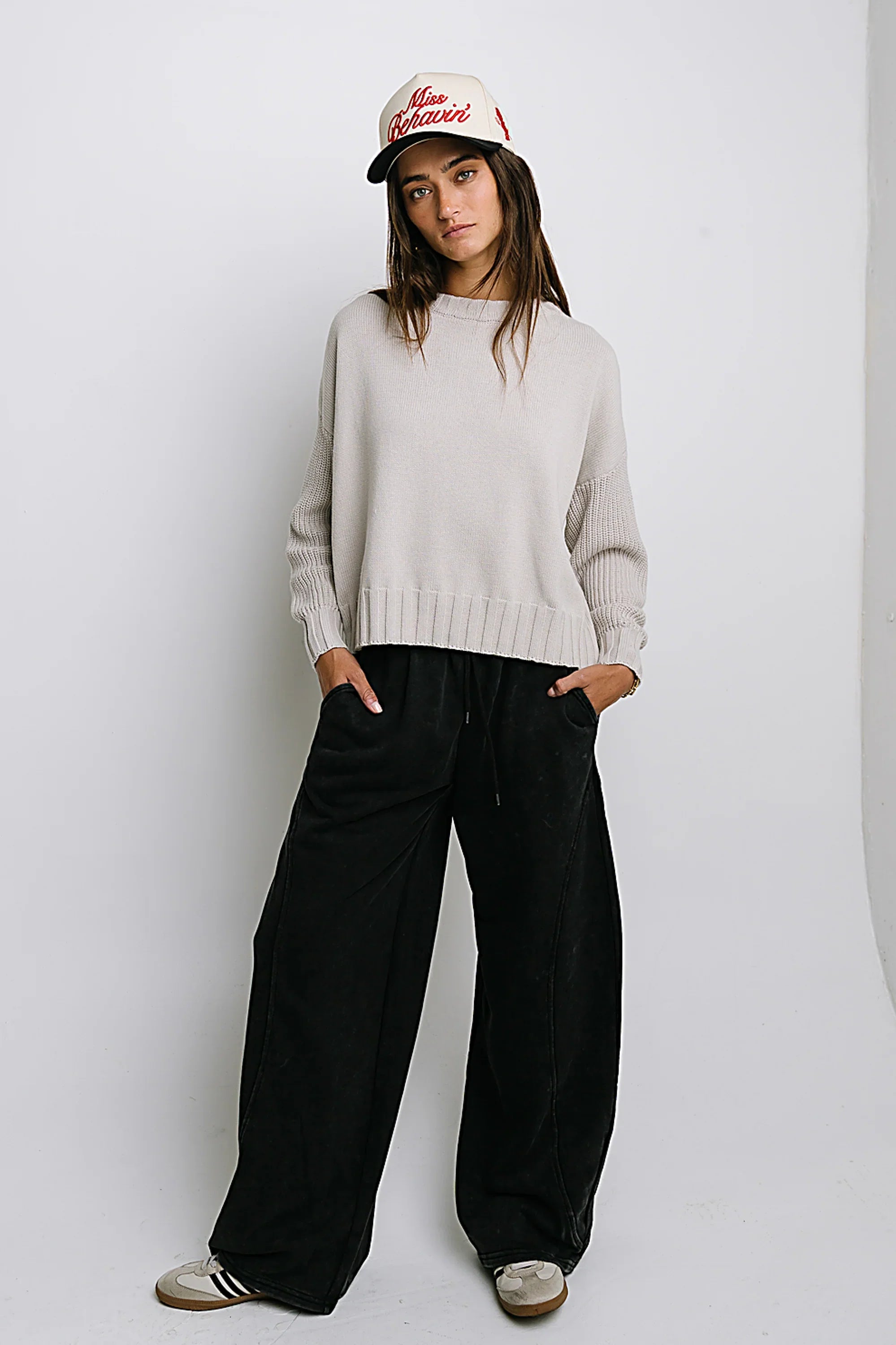 Payton Knit Sweater in Bone FINAL SALE