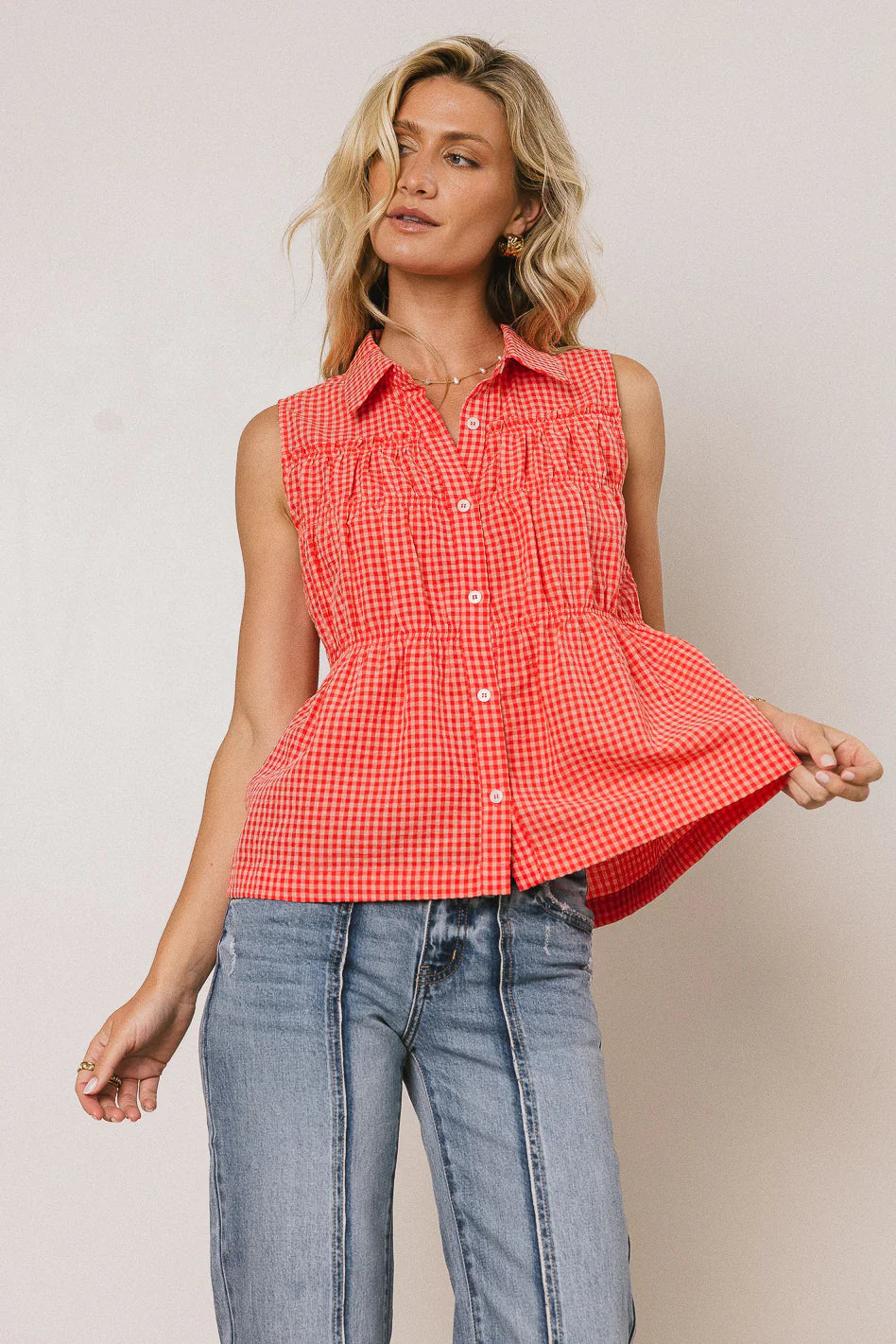 Lea Gingham Blouse FINAL SALE