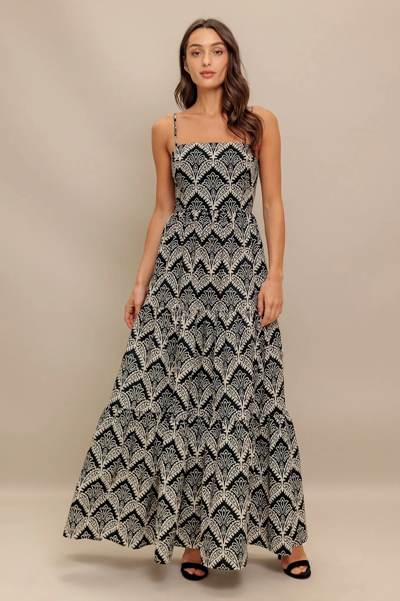 Hazelwood Garden Maxi Dress Black Ivory FINAL SALE