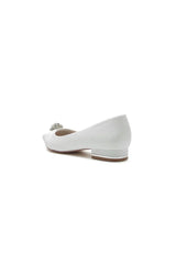 Beaded Pointed Toe Slip On Wedding Shoes With Rhinestone