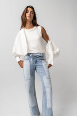 Alice Patchwork Wide Leg Jeans FINAL SALE