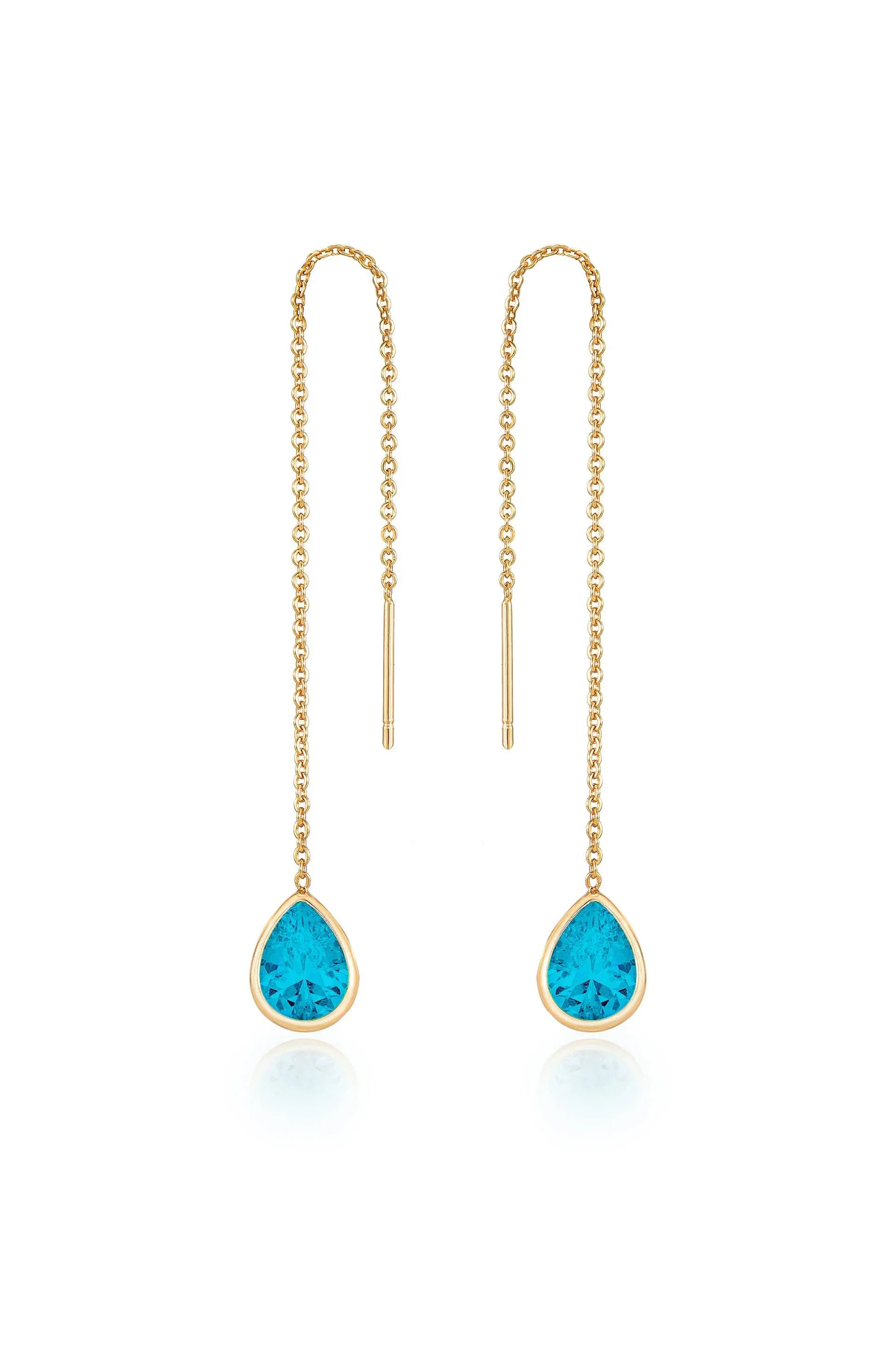 Barely There Chain and Crystal Dangle Earrings