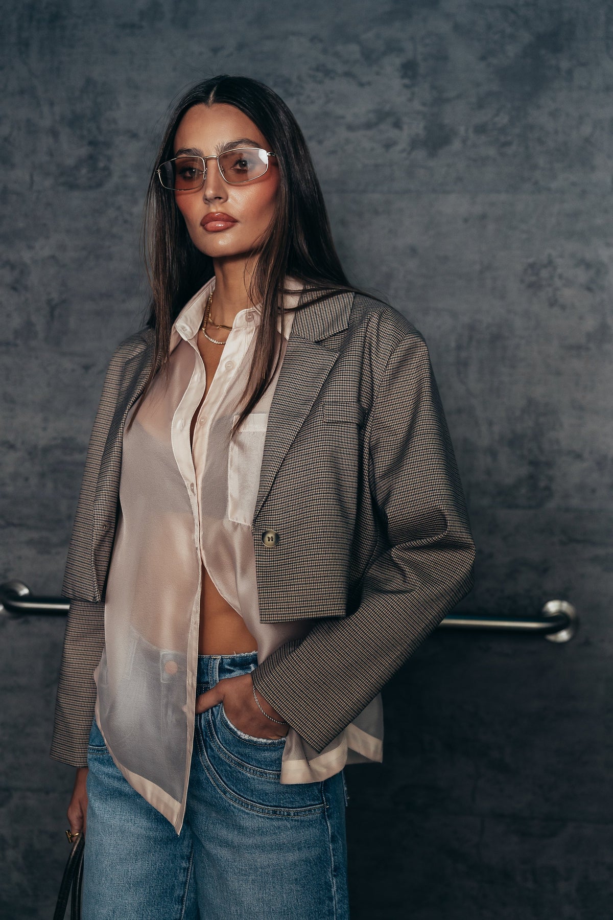 Crystal Cropped Blazer