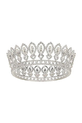 Baroque Silver Sparkly Crystal Crown