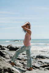 Berkley Lace Trim Tank in Mauve