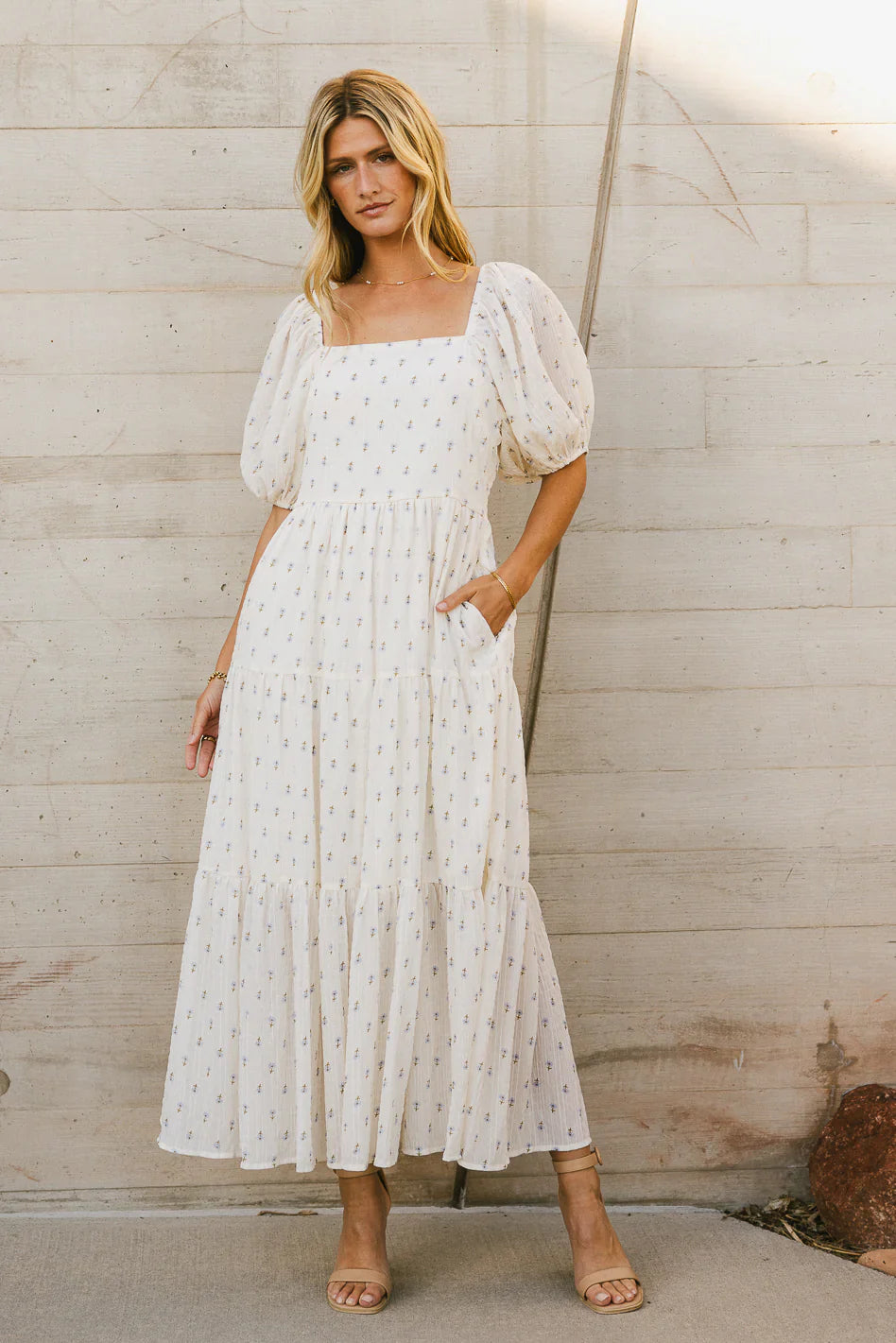 Landrie Ditsy Floral Dress in Blue FINAL SALE