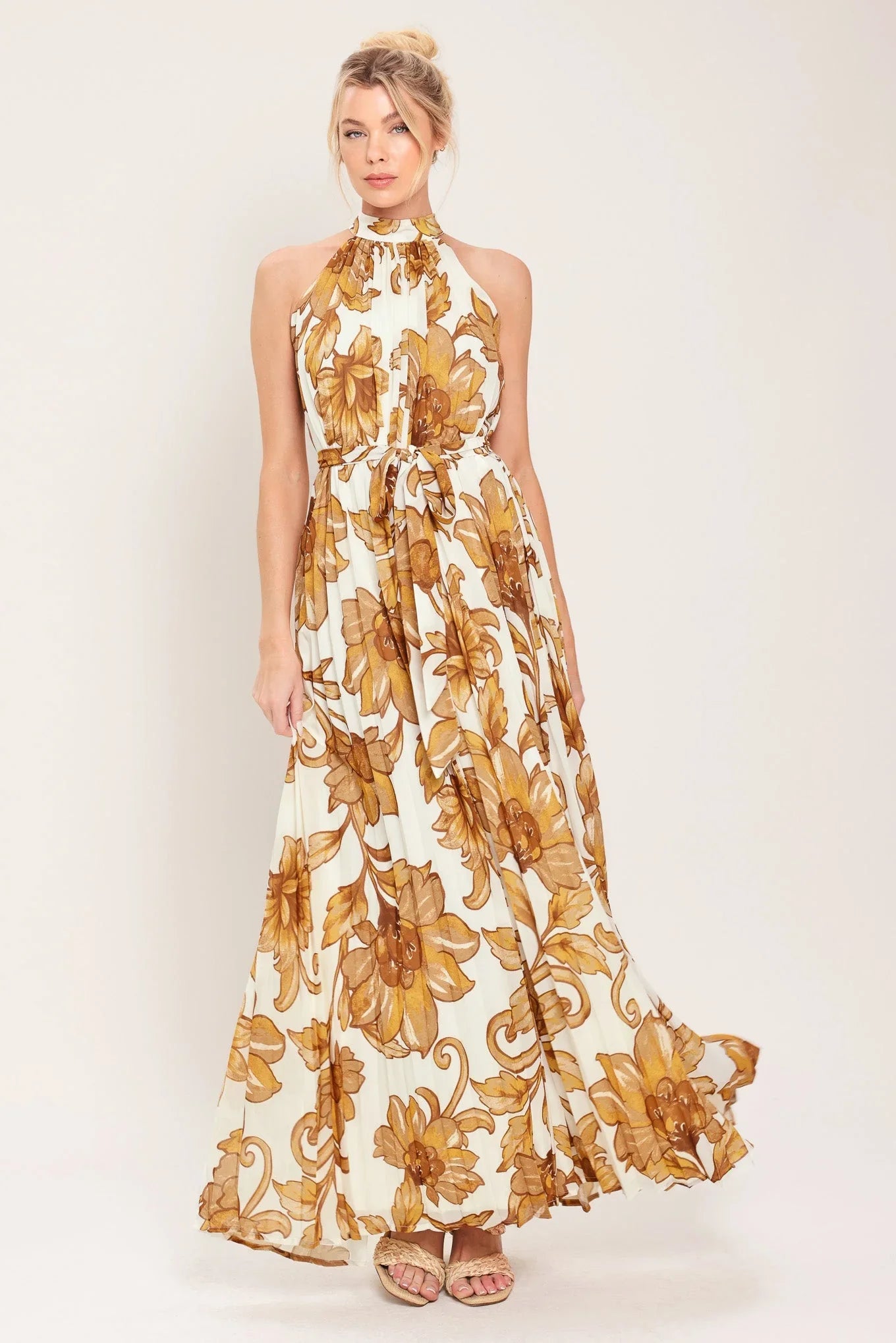 HONEY LUXE HALTER MAXI DRESS