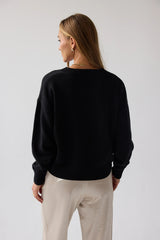 Adella Knit Sweater in Black FINAL SALE