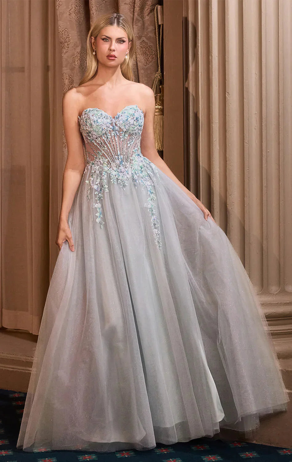 A1478 Weaving Ivy Beaded Gown ANDREA LEO
