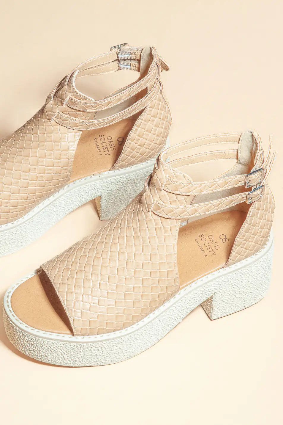 Elizabeth Heeled Sandals in Tan FINAL SALE