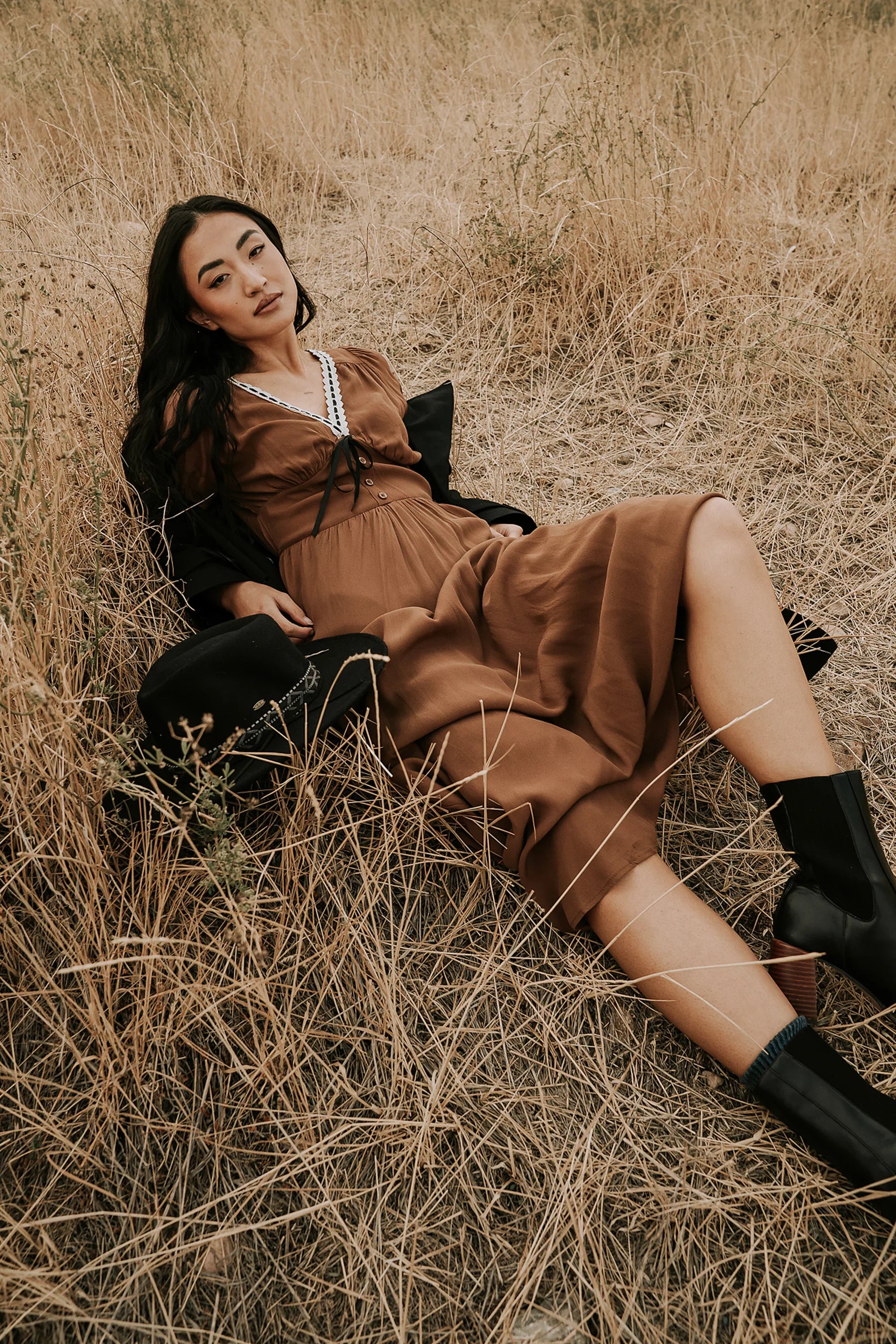 Kaydence Maxi Dress in Brown FINAL SALE
