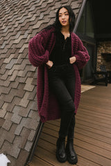 Marlee Long Cardigan in Purple FINAL SALE
