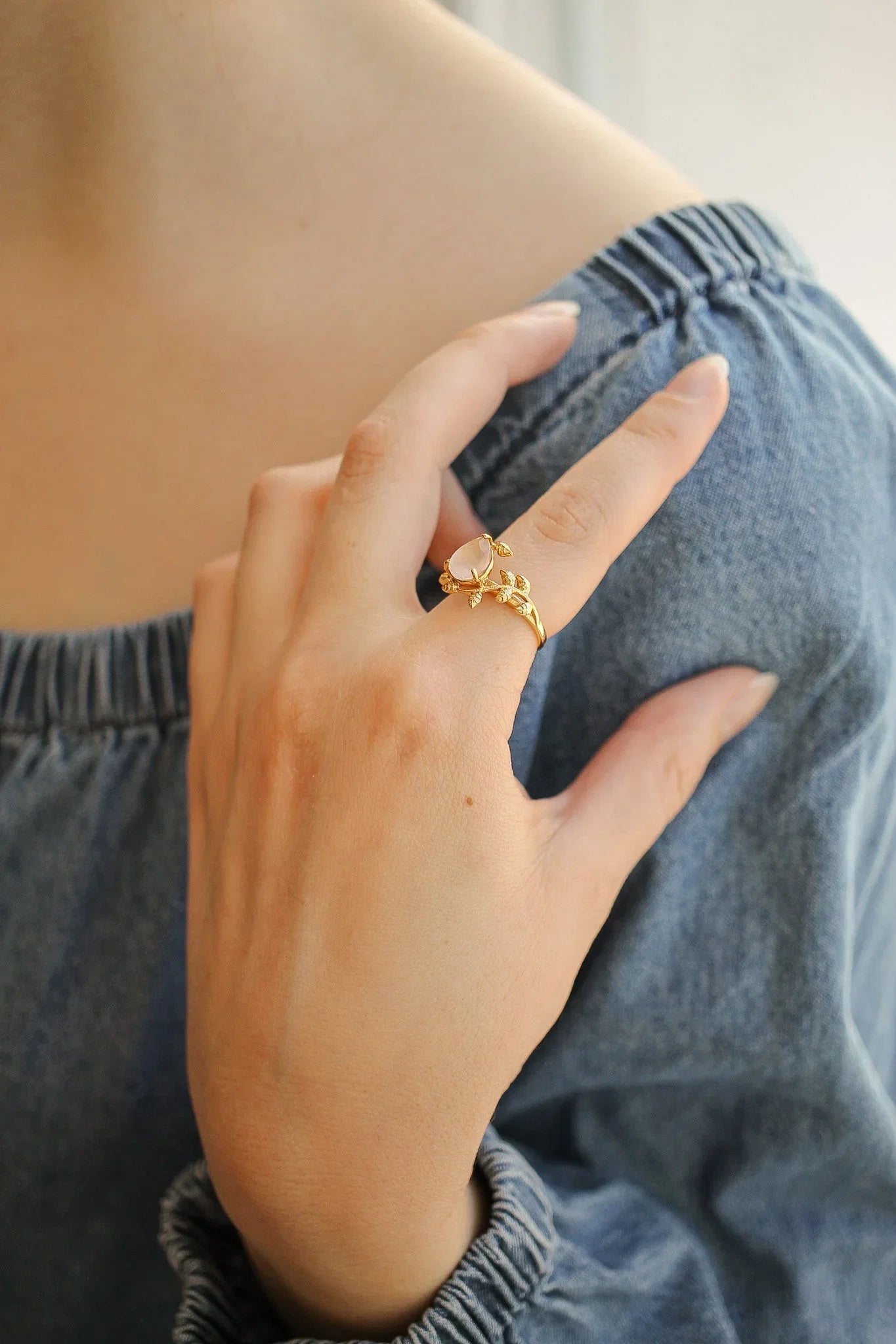 Seraphina Rose Quartz Ring