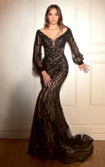 LEIGHTON GOWN LONG SLEEVE MERMAID GOWN