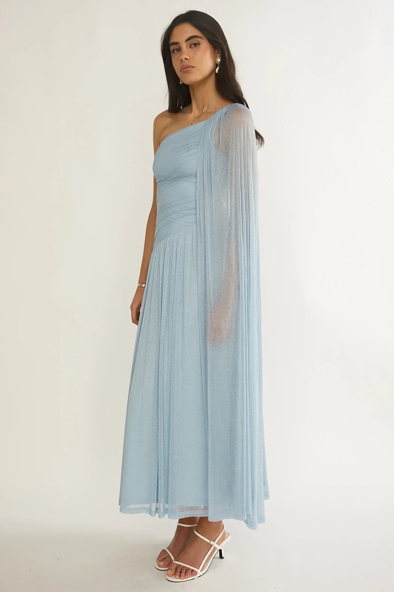 Bristol Shimmer Maxi Dress Blue
