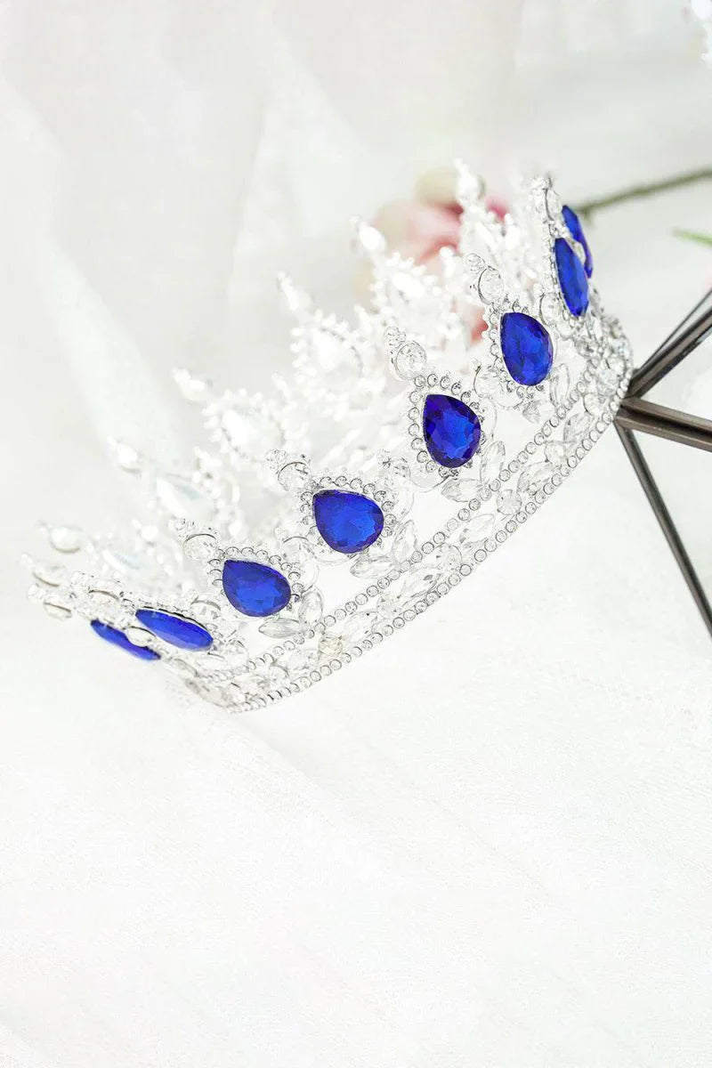 Royal Blue Crystal Baorque Crown