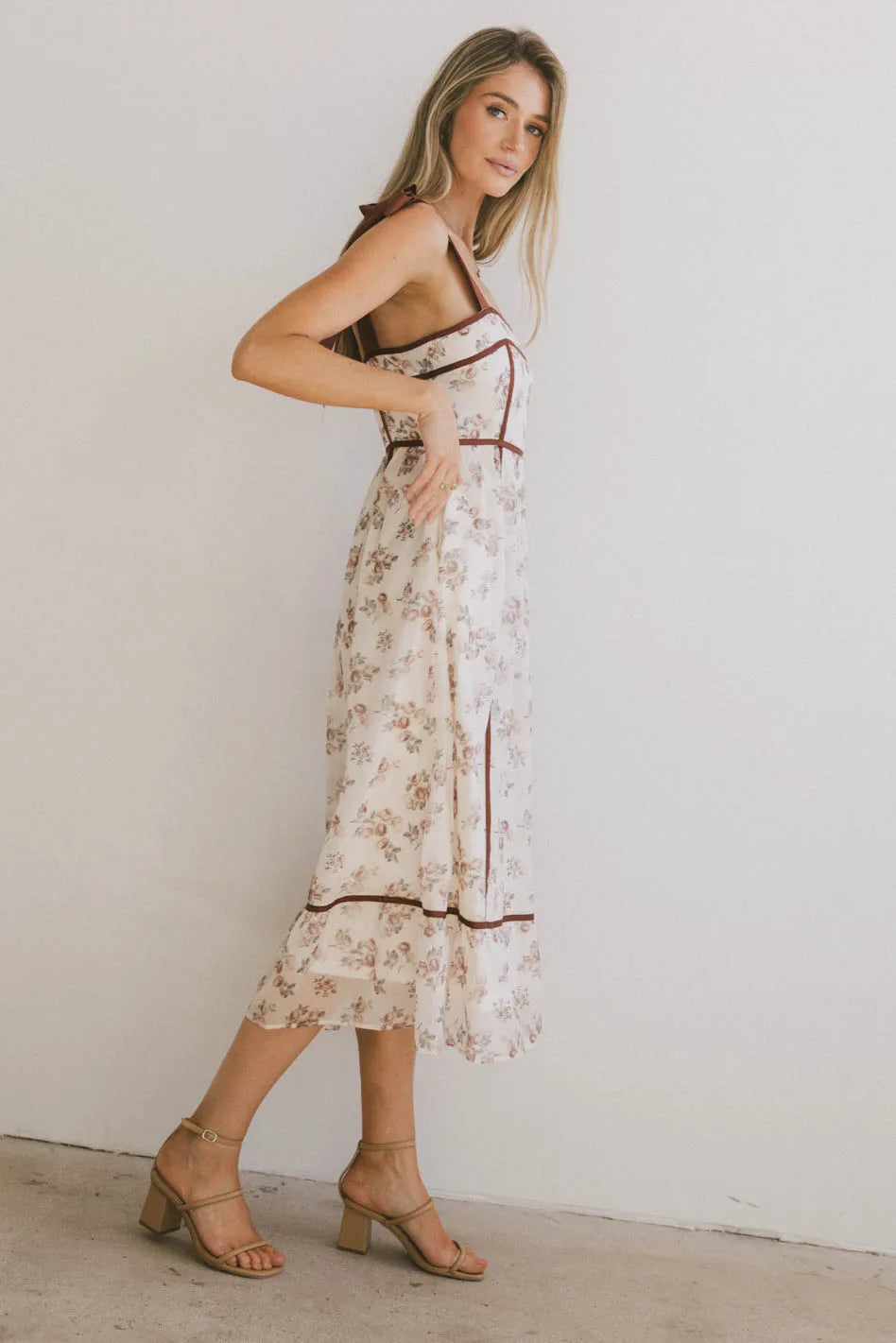 Zinnia Floral Tie Strap Dress FINAL SALE