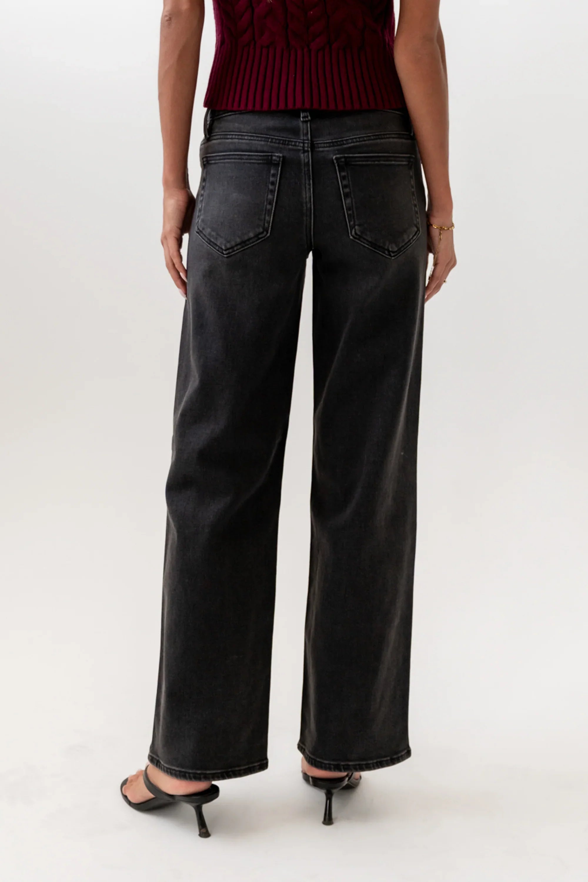 Sloane Wide Leg Jeans in Black