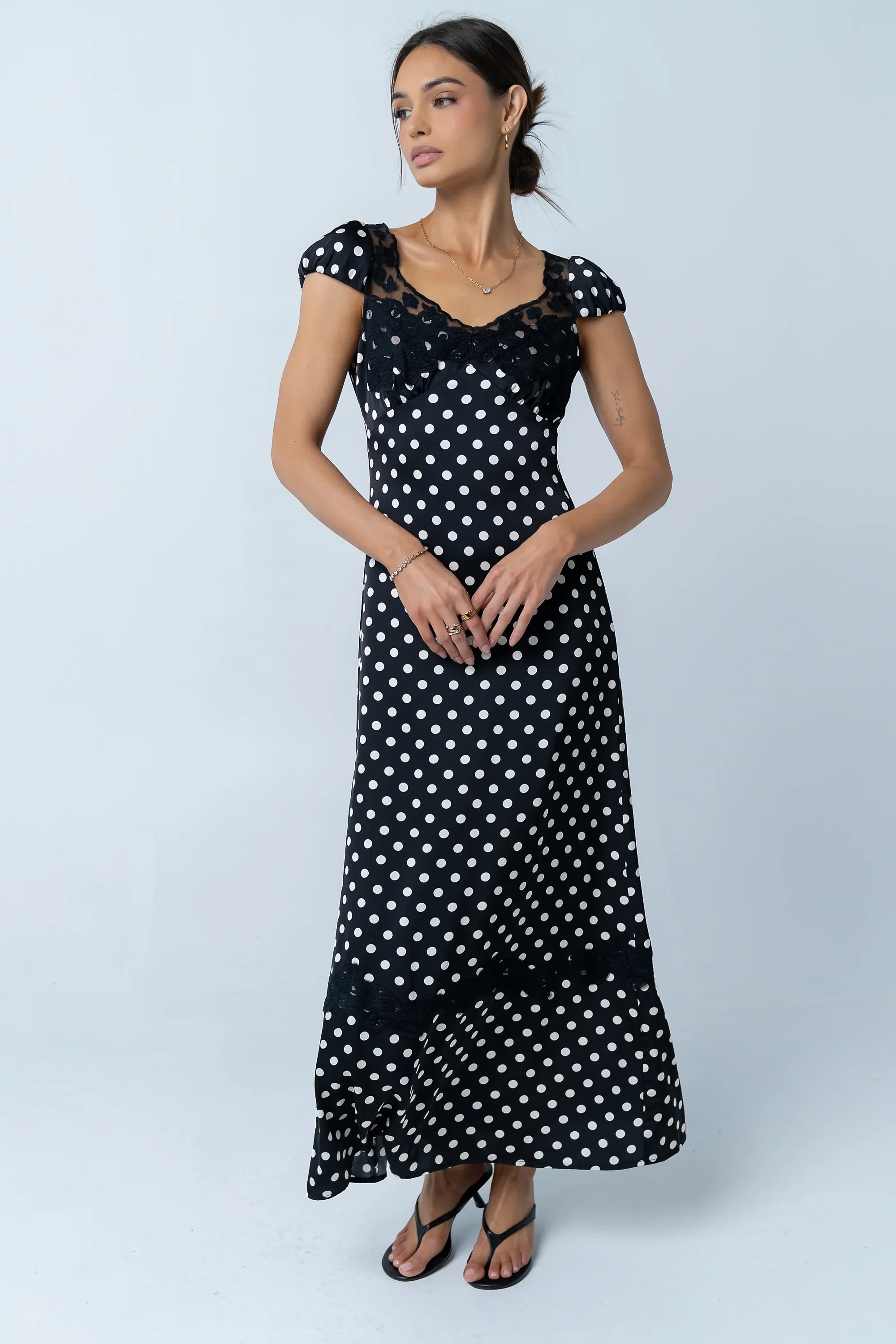 Marianna Polka Dot Maxi Dress