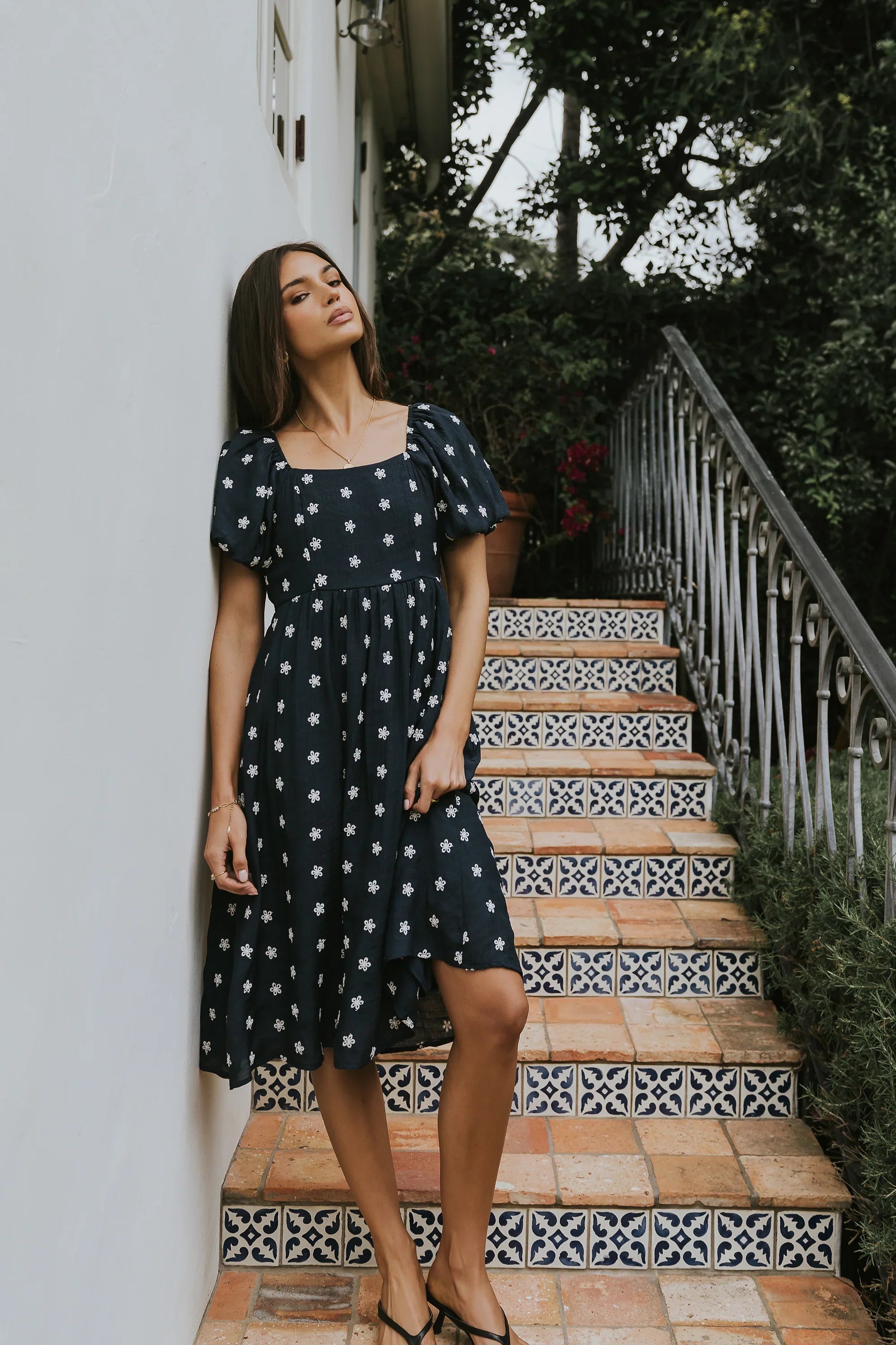 Tara Embroidered Midi Dress
