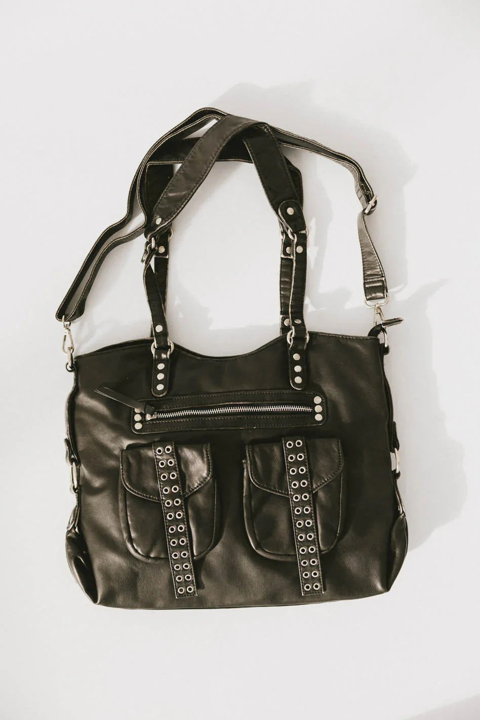 Lennox Studded Faux Leather Tote FINAL SALE