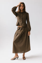 Keira Gingham Midi Skirt FINAL SALE