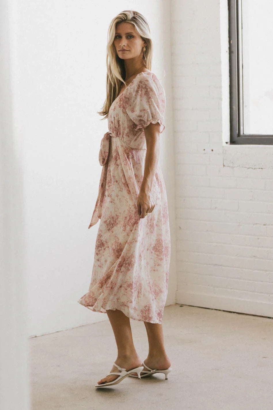 Janie Waist Tie Midi Dress FINAL SALE