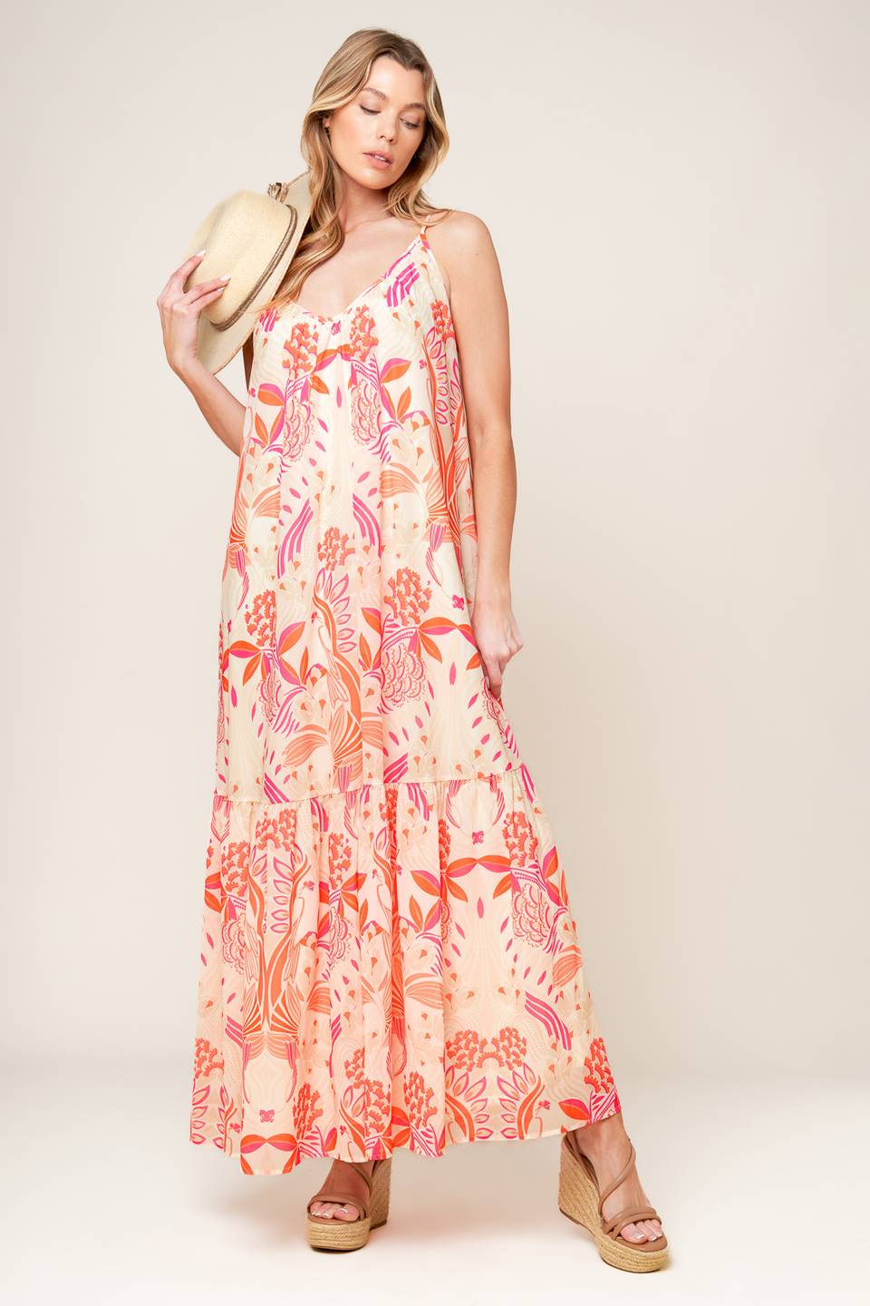 SECRET GARDEN MAXI DRESS PINK
