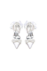 Pointed Toe Pearl Strap with Ribbon Tie