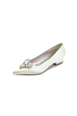 Pretty Pointed Toe Rhinestone Kitten Heels