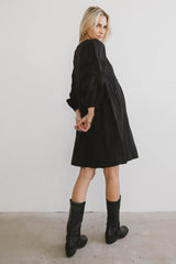 Serendipity Embroidered Midi Dress in Black FINAL SALE