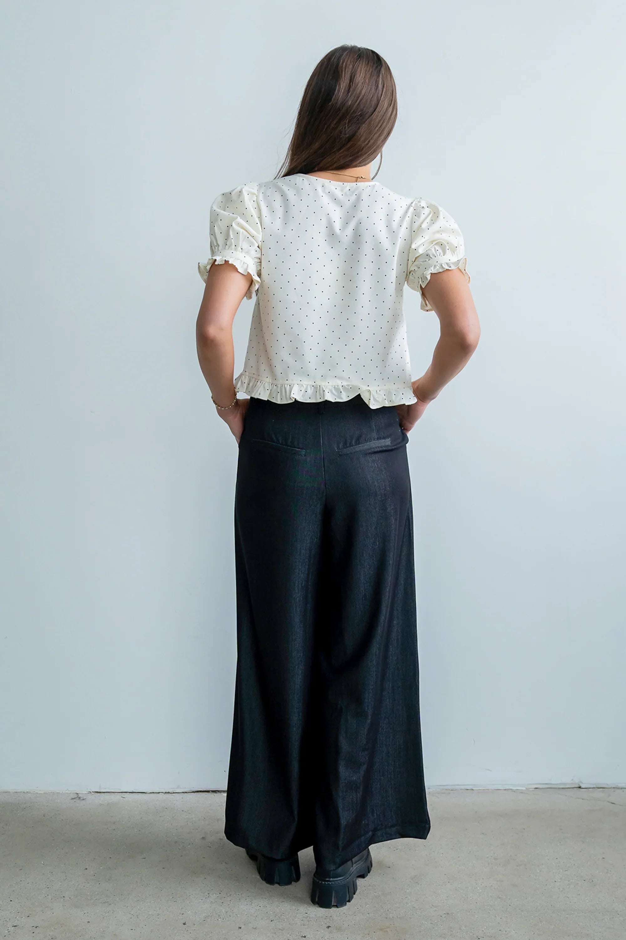 Jessie Polka Dot Blouse in Cream