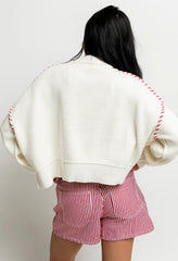 USA Oversized Sweater in Off White FINAL SALE
