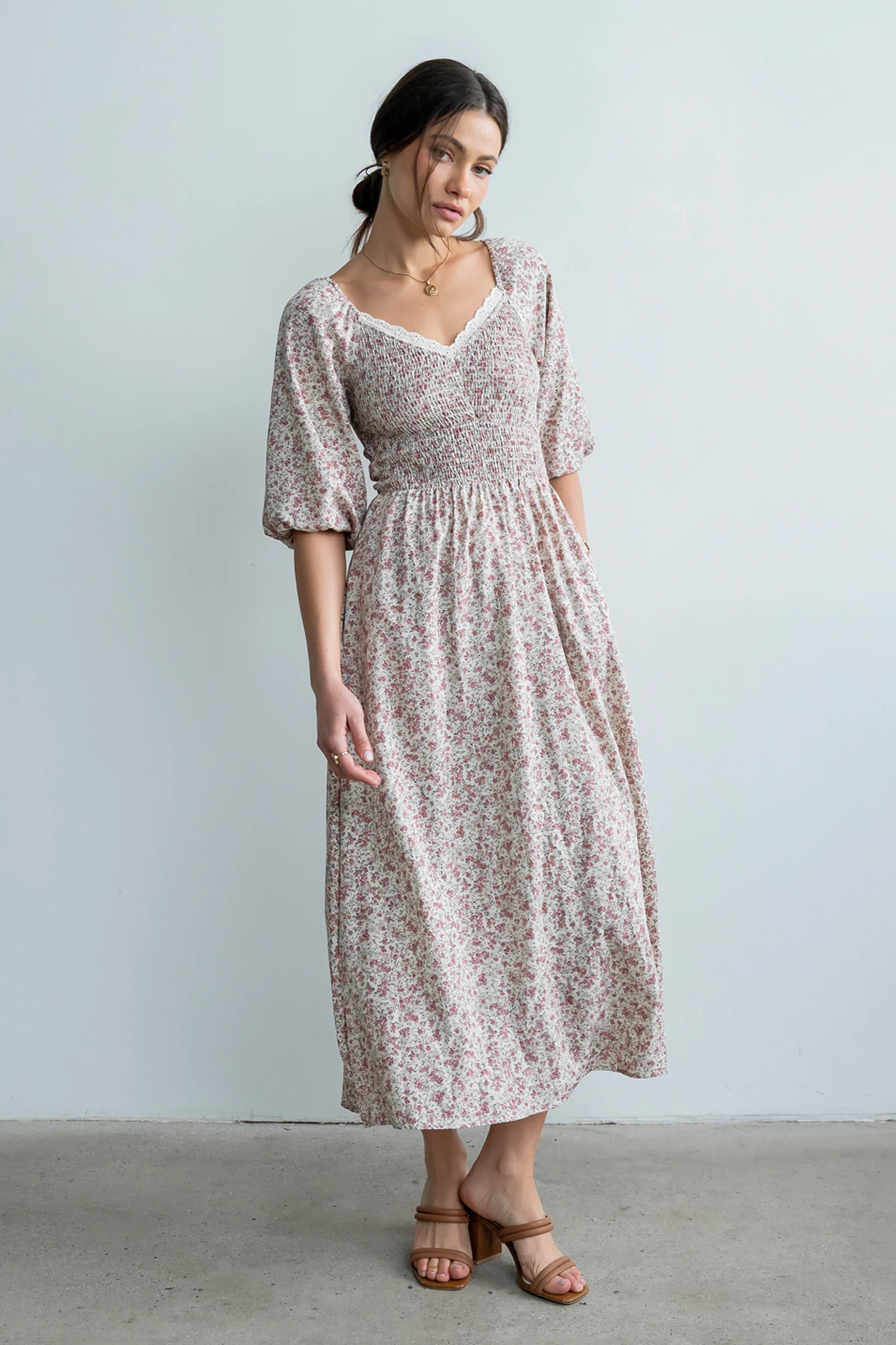 Darcey Smocked Maxi Dress