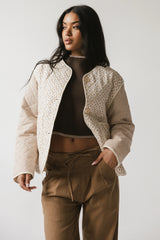Lucas Quilted Jacket in Latte