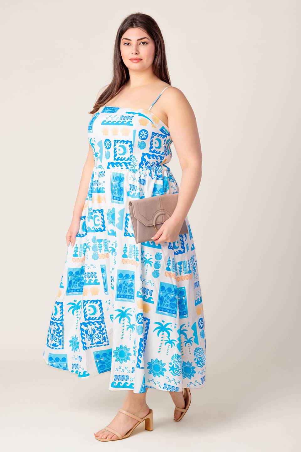 WANDER LUST MIDI DRESS BLUE