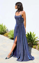 Eileen Gown Elegant Shimmer Drape Formal Dress