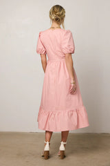 Jozette Floral Midi Dress in Pink FINAL SALE