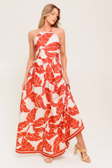 MARLEY MAXI DRESS TROPICAL HALTER MAXI