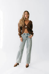 Minnie Knit Cardigan in Brown FINAL SALE